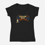 Breaking News I Don't Care-Womens-V-Neck-Tee-worlddominationforcats