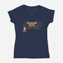 Breaking News I Don't Care-Womens-V-Neck-Tee-worlddominationforcats
