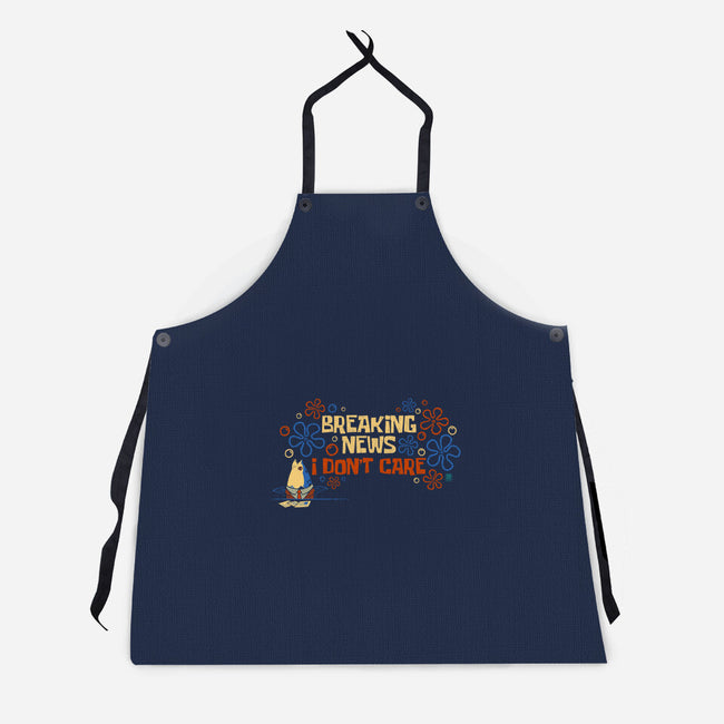 Breaking News I Don't Care-Unisex-Kitchen-Apron-worlddominationforcats
