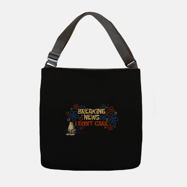 Breaking News I Don't Care-None-Adjustable Tote-Bag-worlddominationforcats