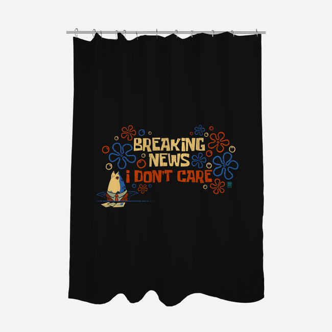 Breaking News I Don't Care-None-Polyester-Shower Curtain-worlddominationforcats