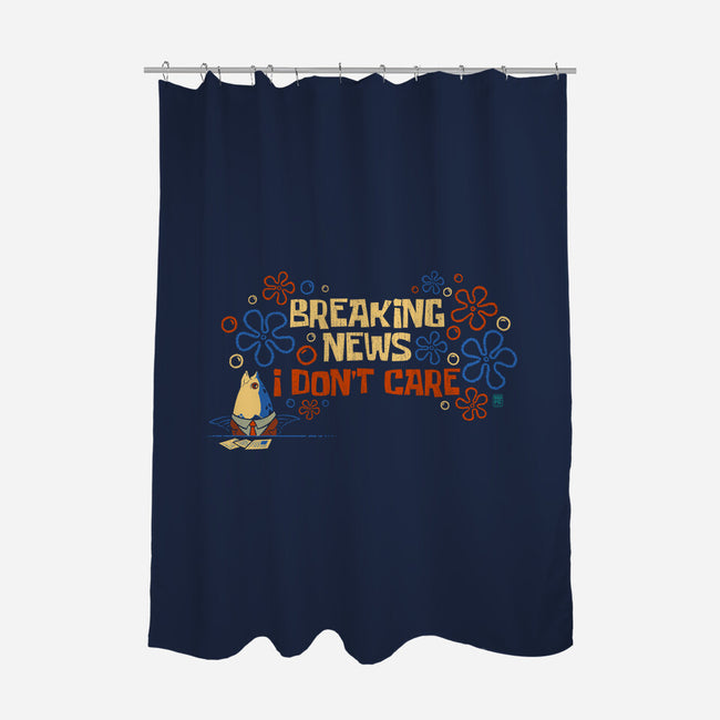 Breaking News I Don't Care-None-Polyester-Shower Curtain-worlddominationforcats