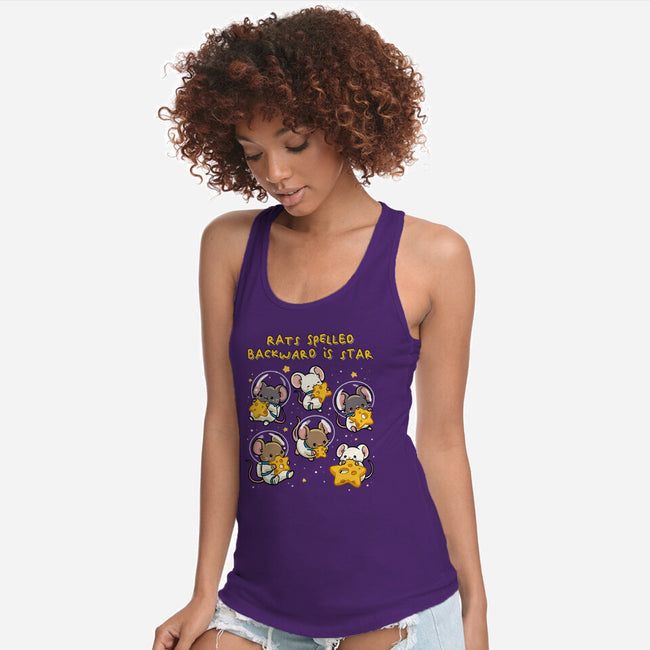 Rats Spelled Backward Is Star-Womens-Racerback-Tank-GoshWow