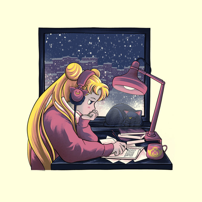 Lofi Moon Girl-Unisex-Basic-Tank-rmatix