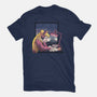 Lofi Moon Girl-Womens-Fitted-Tee-rmatix
