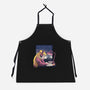 Lofi Moon Girl-Unisex-Kitchen-Apron-rmatix