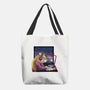 Lofi Moon Girl-None-Basic Tote-Bag-rmatix