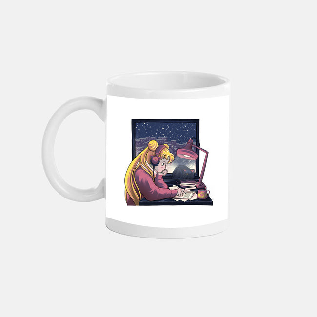 Lofi Moon Girl-None-Mug-Drinkware-rmatix