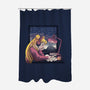 Lofi Moon Girl-None-Polyester-Shower Curtain-rmatix
