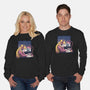 Lofi Moon Girl-Unisex-Crew Neck-Sweatshirt-rmatix