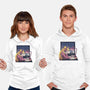 Lofi Moon Girl-Unisex-Pullover-Sweatshirt-rmatix