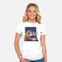 Lofi Moon Girl-Womens-Fitted-Tee-rmatix