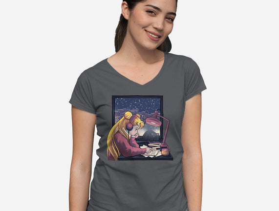 Lofi Moon Girl