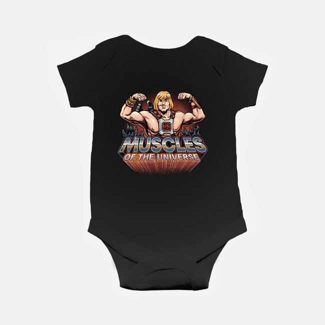 Muscles Of The Universe-Baby-Basic-Onesie-glitchygorilla