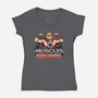 Muscles Of The Universe-Womens-V-Neck-Tee-glitchygorilla