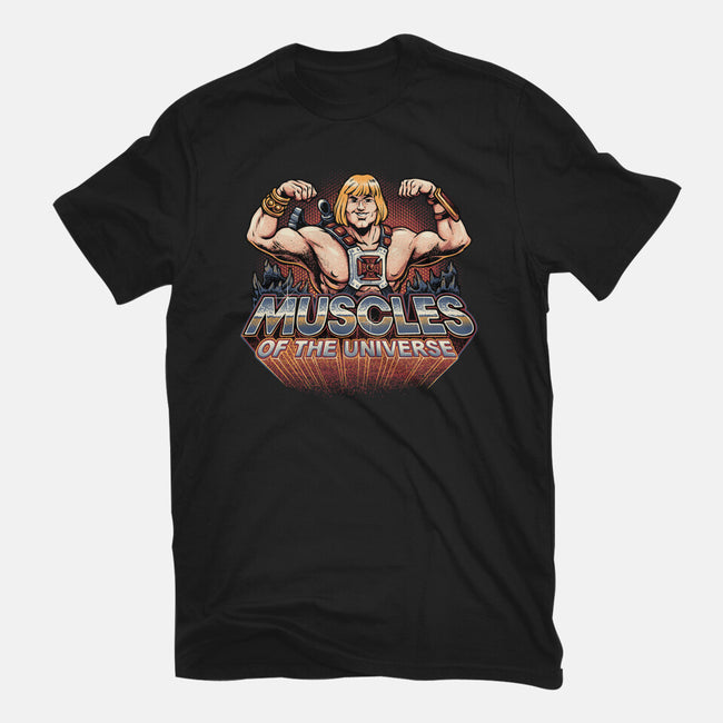 Muscles Of The Universe-Womens-Fitted-Tee-glitchygorilla
