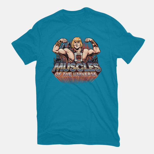 Muscles Of The Universe-Womens-Fitted-Tee-glitchygorilla