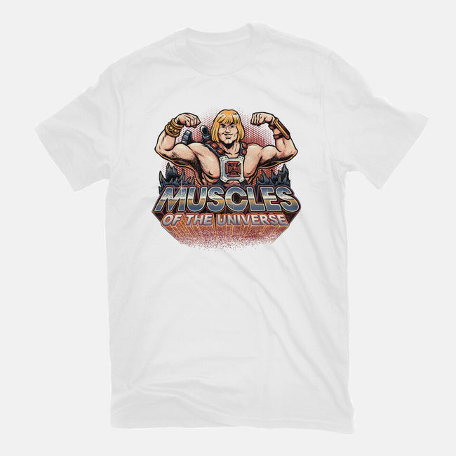 Muscles Of The Universe-Womens-Basic-Tee-glitchygorilla
