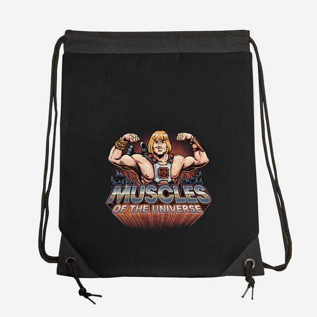 Muscles Of The Universe-None-Drawstring-Bag-glitchygorilla