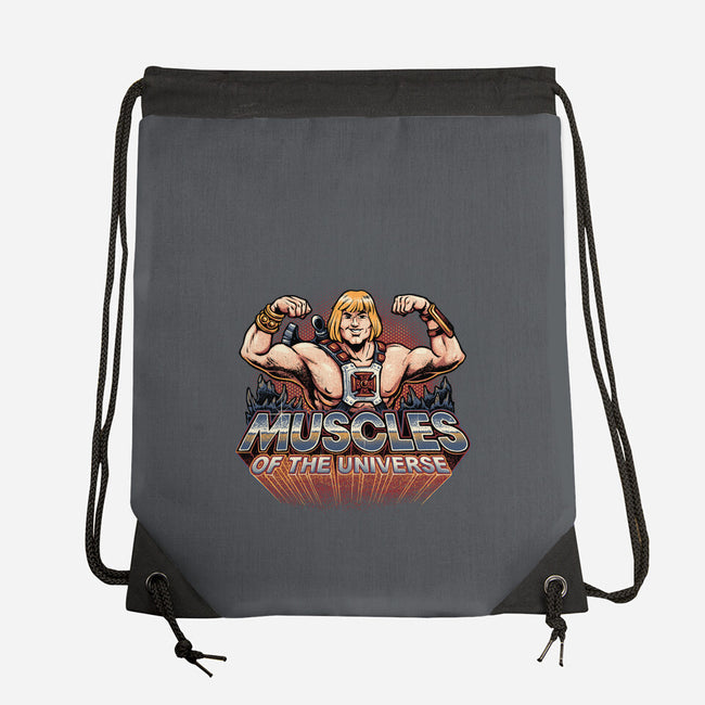 Muscles Of The Universe-None-Drawstring-Bag-glitchygorilla