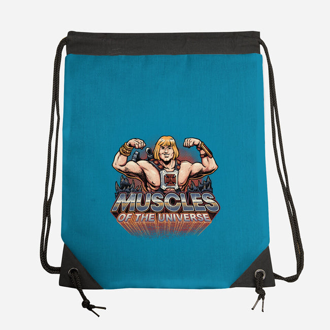 Muscles Of The Universe-None-Drawstring-Bag-glitchygorilla