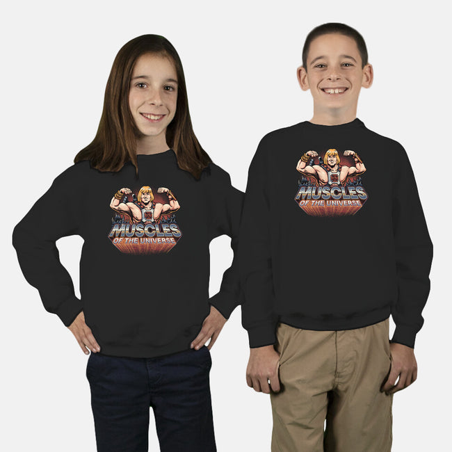 Muscles Of The Universe-Youth-Crew Neck-Sweatshirt-glitchygorilla