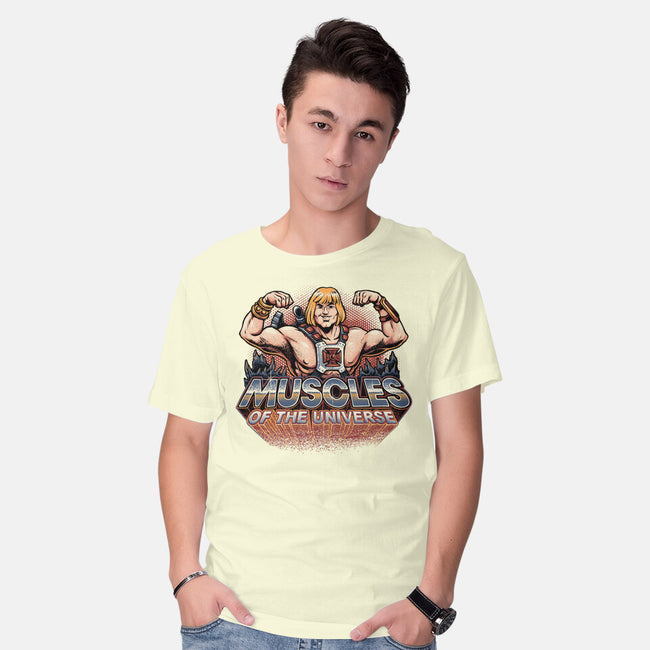 Muscles Of The Universe-Mens-Basic-Tee-glitchygorilla