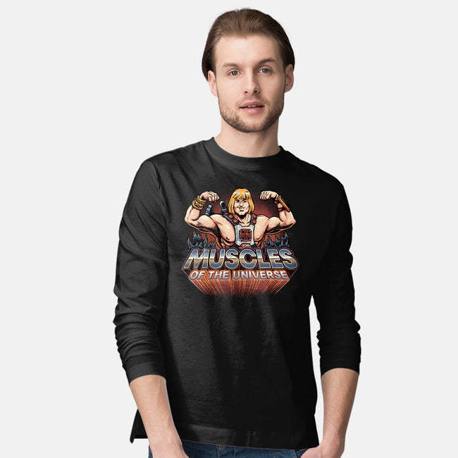 Muscles Of The Universe-Mens-Long Sleeved-Tee-glitchygorilla