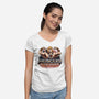 Muscles Of The Universe-Womens-V-Neck-Tee-glitchygorilla
