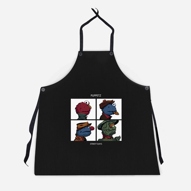 Puppetz Street Days-Unisex-Kitchen-Apron-zybbhorn