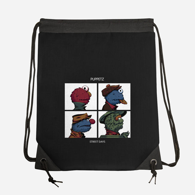Puppetz Street Days-None-Drawstring-Bag-zybbhorn