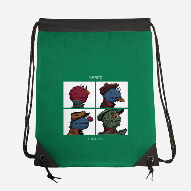 Puppetz Street Days-None-Drawstring-Bag-zybbhorn