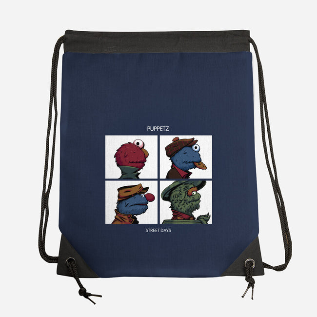 Puppetz Street Days-None-Drawstring-Bag-zybbhorn