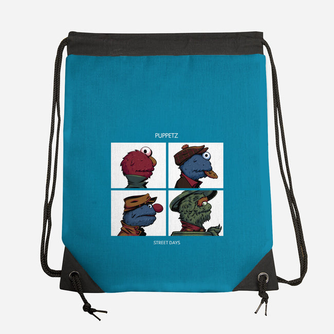 Puppetz Street Days-None-Drawstring-Bag-zybbhorn