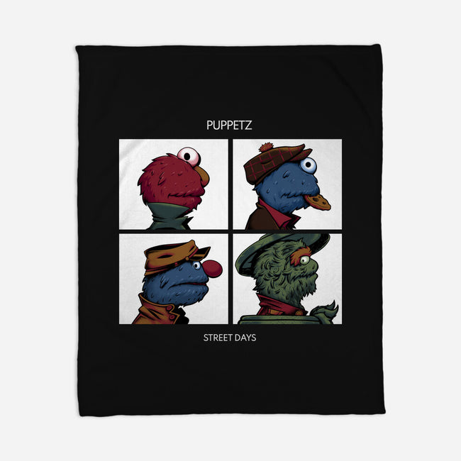 Puppetz Street Days-None-Fleece-Blanket-zybbhorn
