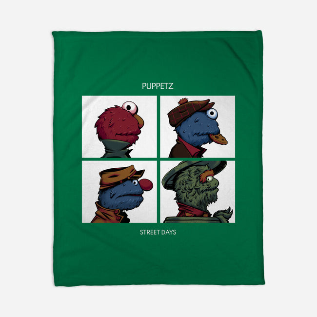 Puppetz Street Days-None-Fleece-Blanket-zybbhorn
