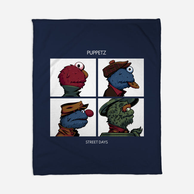 Puppetz Street Days-None-Fleece-Blanket-zybbhorn