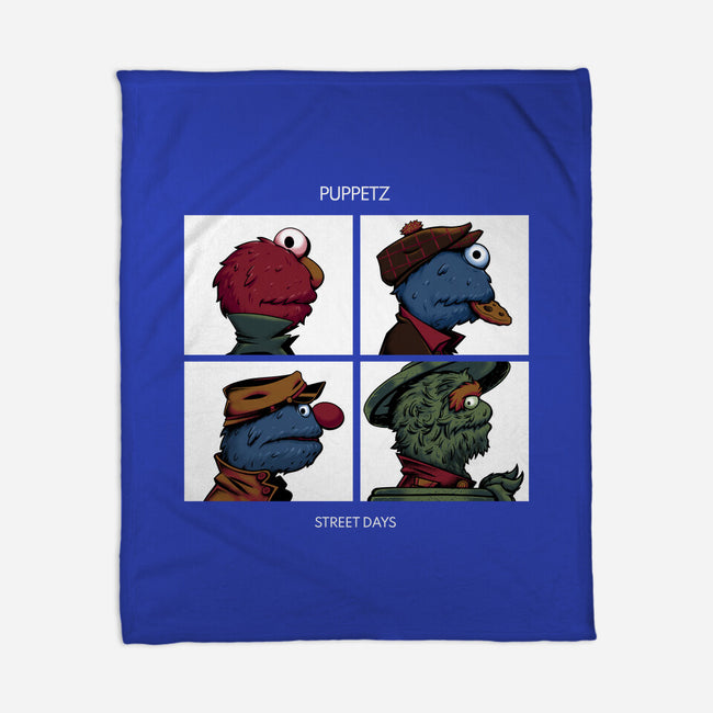 Puppetz Street Days-None-Fleece-Blanket-zybbhorn