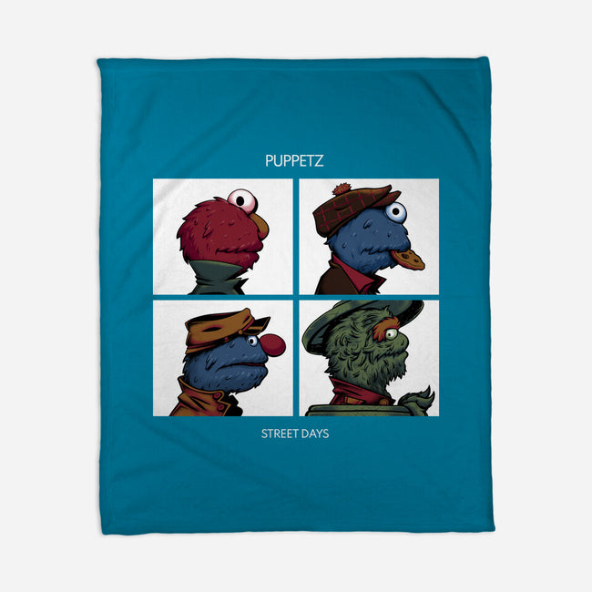Puppetz Street Days-None-Fleece-Blanket-zybbhorn