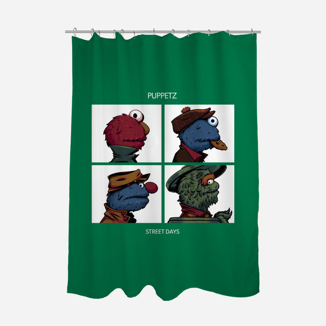 Puppetz Street Days-None-Polyester-Shower Curtain-zybbhorn