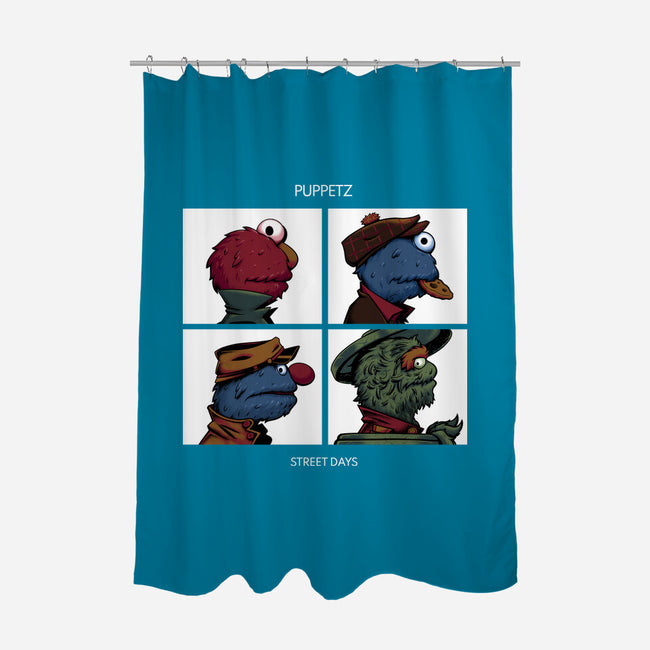 Puppetz Street Days-None-Polyester-Shower Curtain-zybbhorn