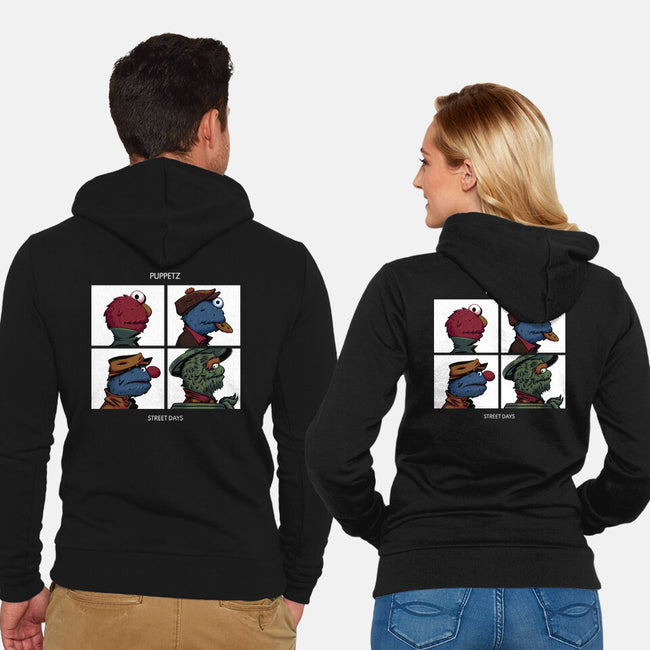 Puppetz Street Days-Unisex-Zip-Up-Sweatshirt-zybbhorn