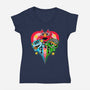 Puppet Street Boys-Womens-V-Neck-Tee-zybbhorn