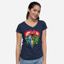 Puppet Street Boys-Womens-V-Neck-Tee-zybbhorn