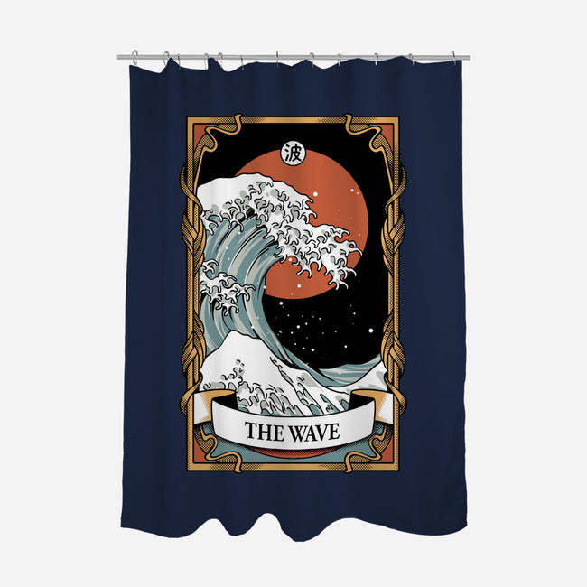 The Kanagawa Wave Tarot Card Captor-None-Polyester-Shower Curtain-tobefonseca