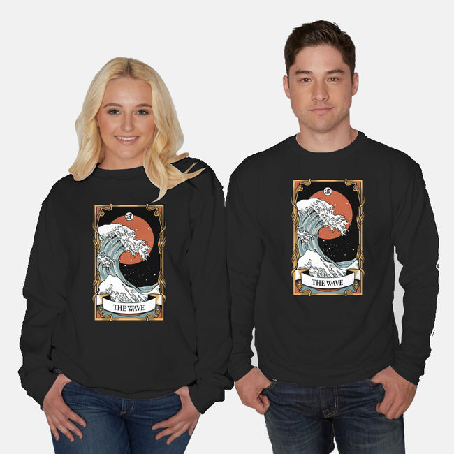 The Kanagawa Wave Tarot Card Captor-Unisex-Crew Neck-Sweatshirt-tobefonseca
