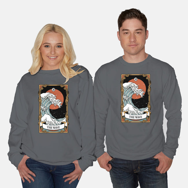 The Kanagawa Wave Tarot Card Captor-Unisex-Crew Neck-Sweatshirt-tobefonseca