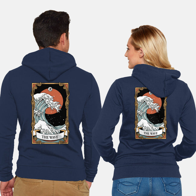 The Kanagawa Wave Tarot Card Captor-Unisex-Zip-Up-Sweatshirt-tobefonseca
