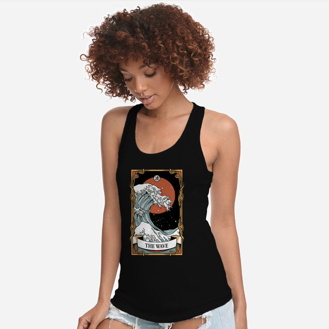 The Kanagawa Wave Tarot Card Captor-Womens-Racerback-Tank-tobefonseca