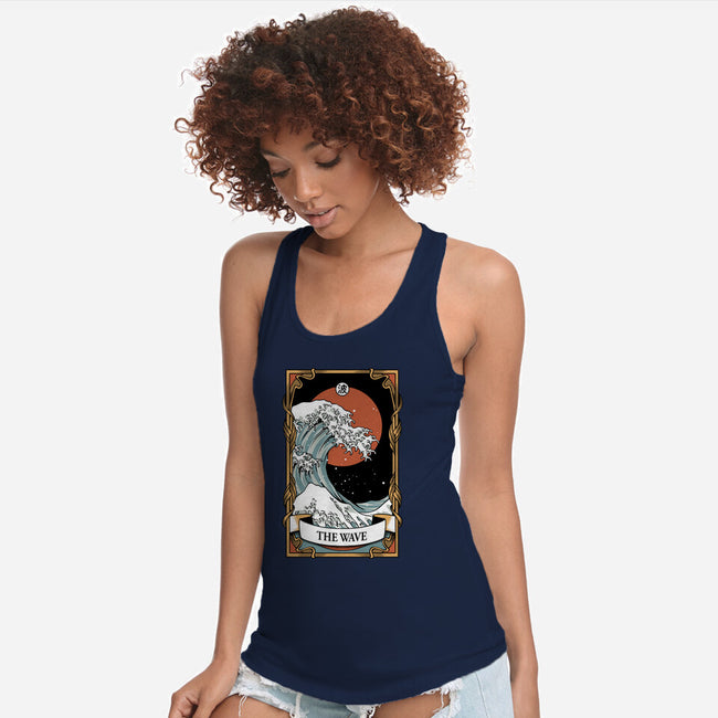 The Kanagawa Wave Tarot Card Captor-Womens-Racerback-Tank-tobefonseca